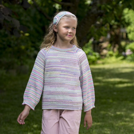 Marlie - bluse en fin børne bluse med raglan og struktur